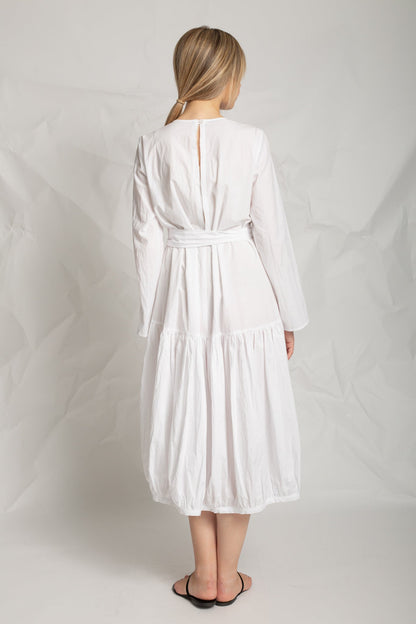 Midi dress in cotton poplin R865