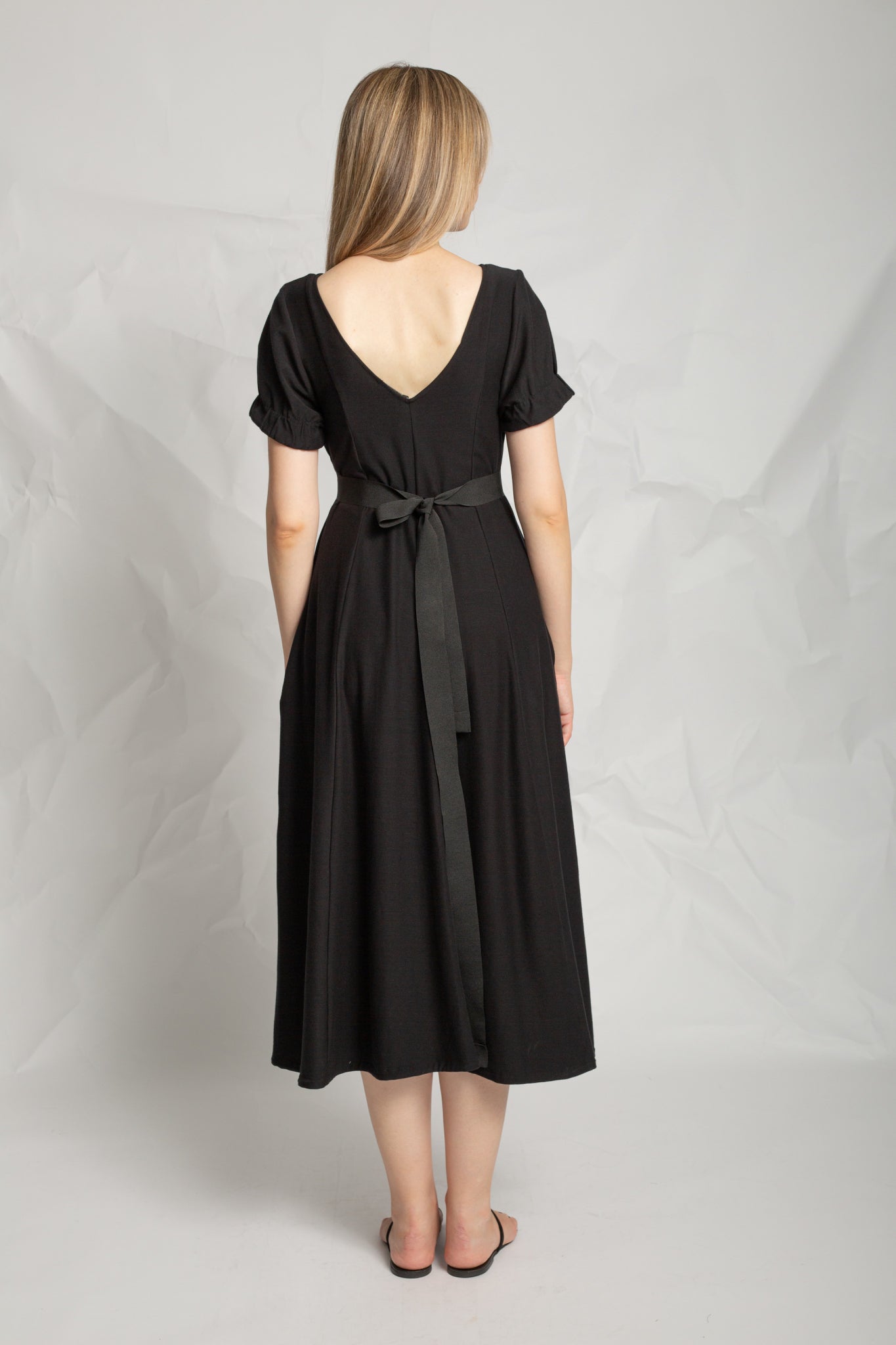 Robe midi à manches courtes R871