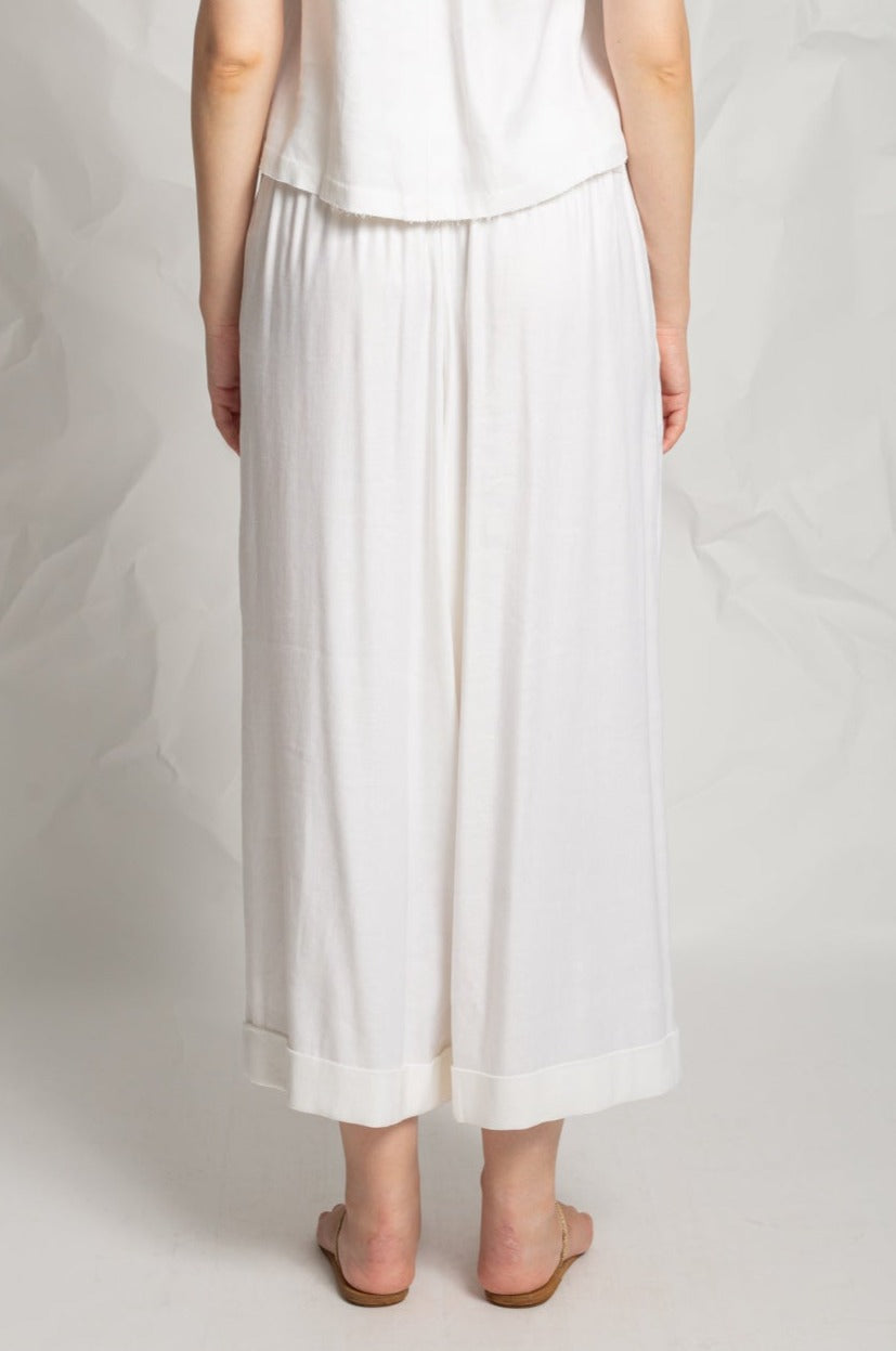 Pants in linen "satin" P349