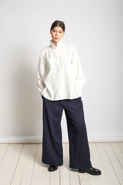 Loose pinstripe pants P348