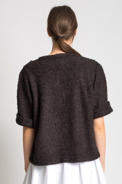 Bouclé wool top T801